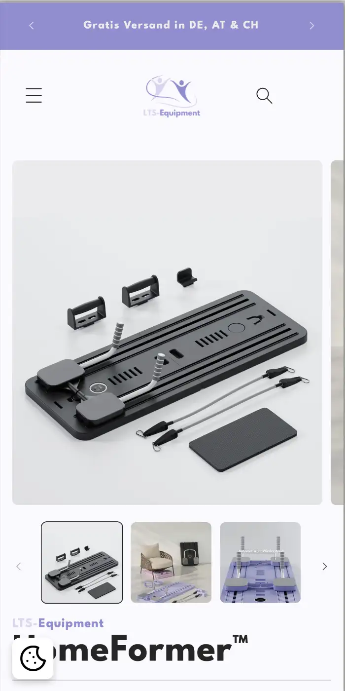 LTS-Equipment product page mobile – before redesign