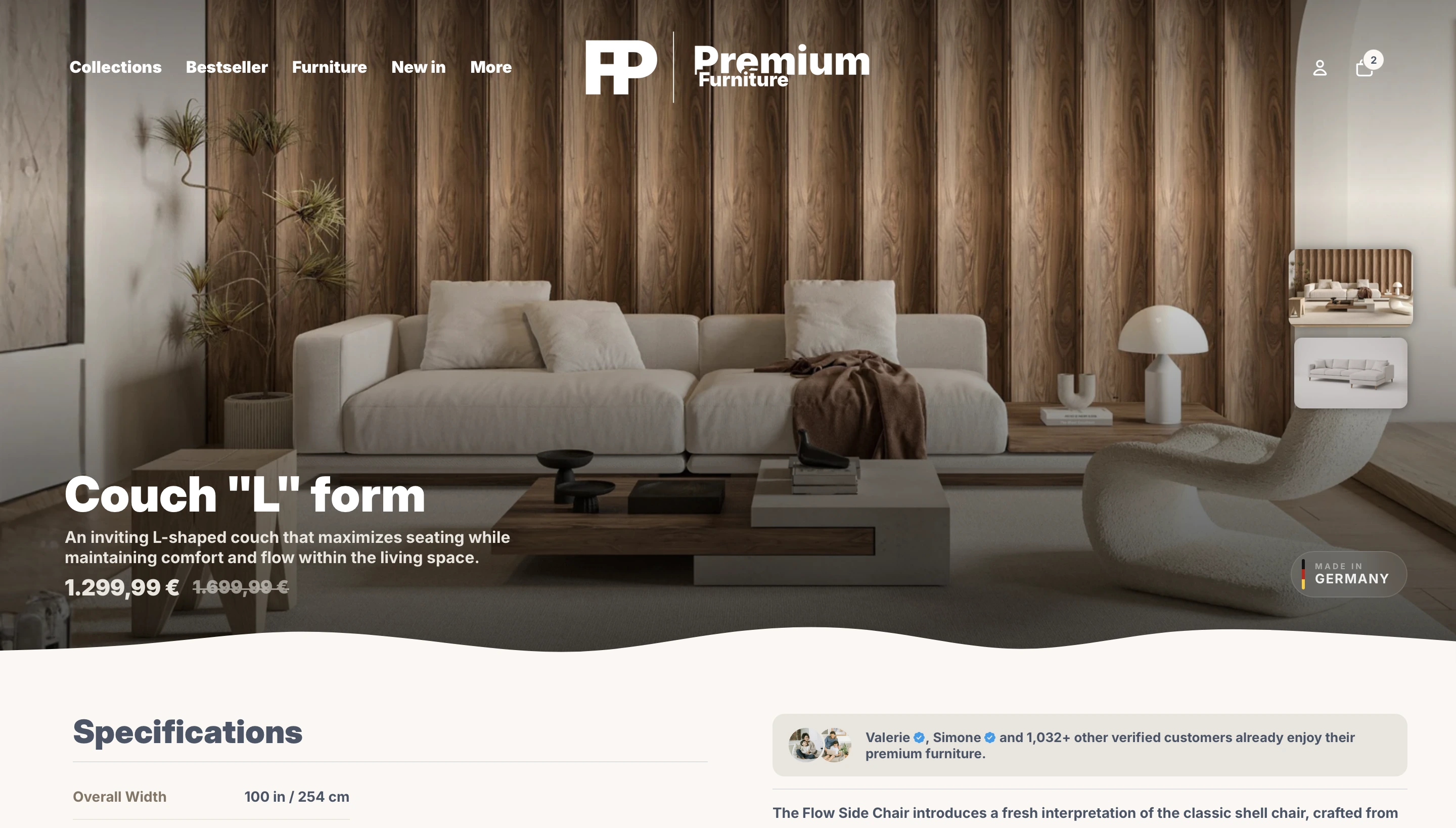 Example Shopify Desktop Design – Sedoclo Fashion Store